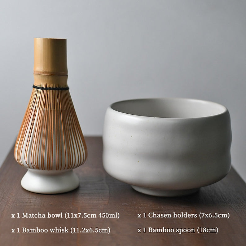 Set de matcha 450ml Blanc simple