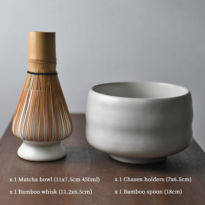Set de matcha 450ml Blanc simple