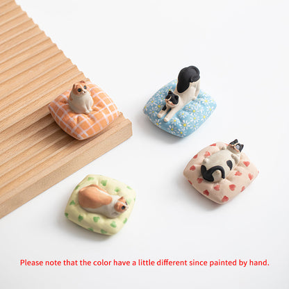 Mascottes de thé chat stretch