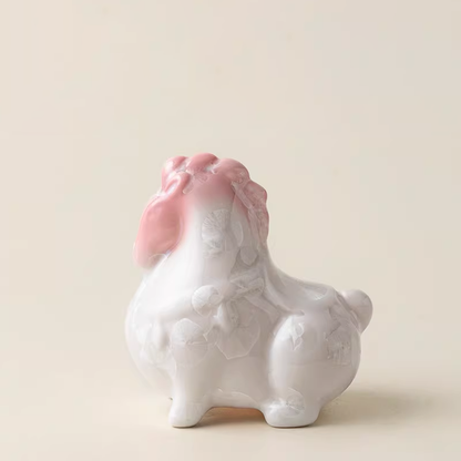 Mascottes de thé cristaline cheval pastel