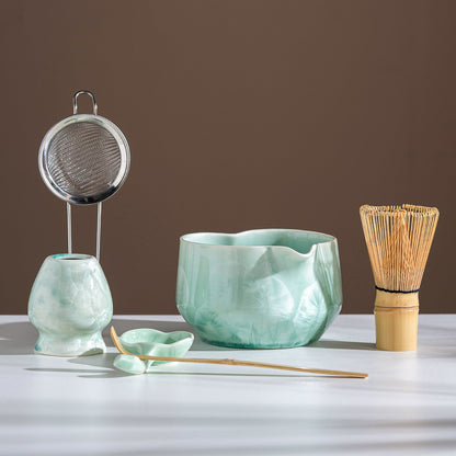 Set Matcha 550ml Verre Élégance Moderne Naturel
