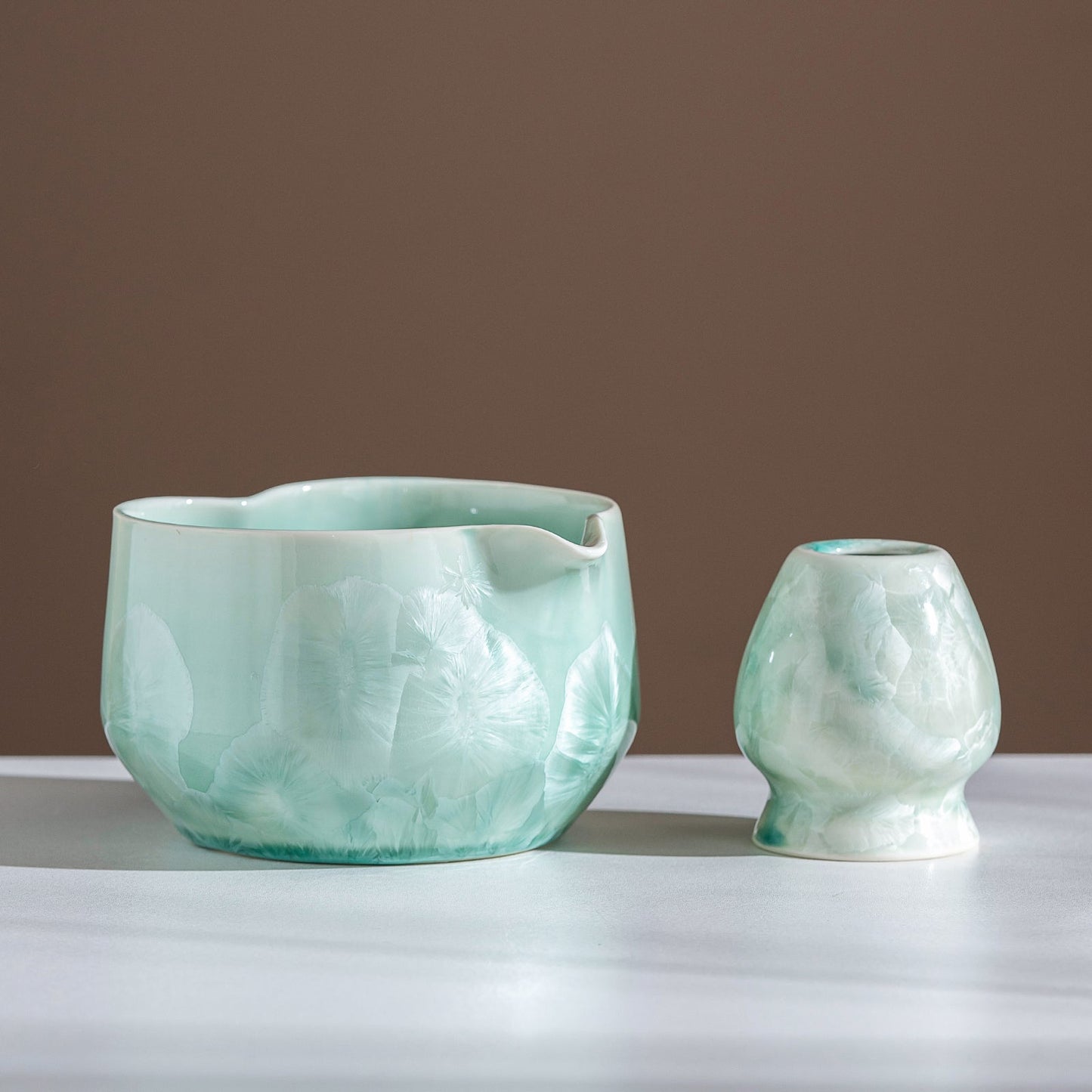 Set Matcha 550ml Verre Élégance Moderne Naturel