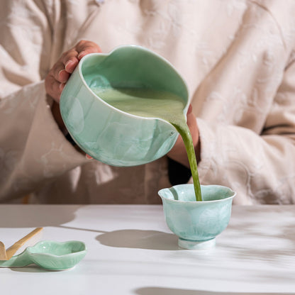Set Matcha 550ml Verre Élégance Moderne Naturel