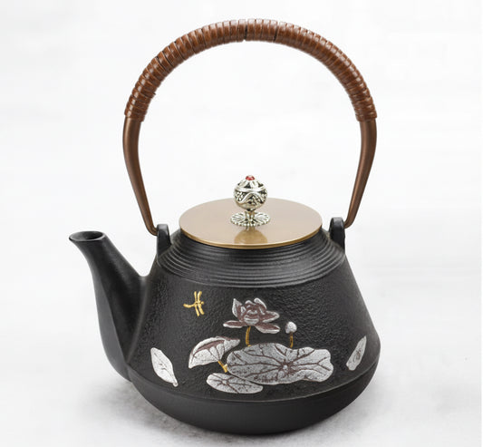 THÉIÈRE EN FONTE  FLORA