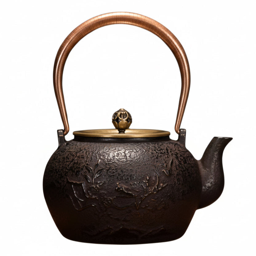THÉIÈRE EN FONTE  FOND PLAT