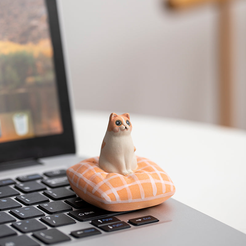 Mascottes de thé chat stretch