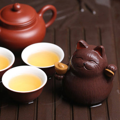 Mascottes de thé chat zen