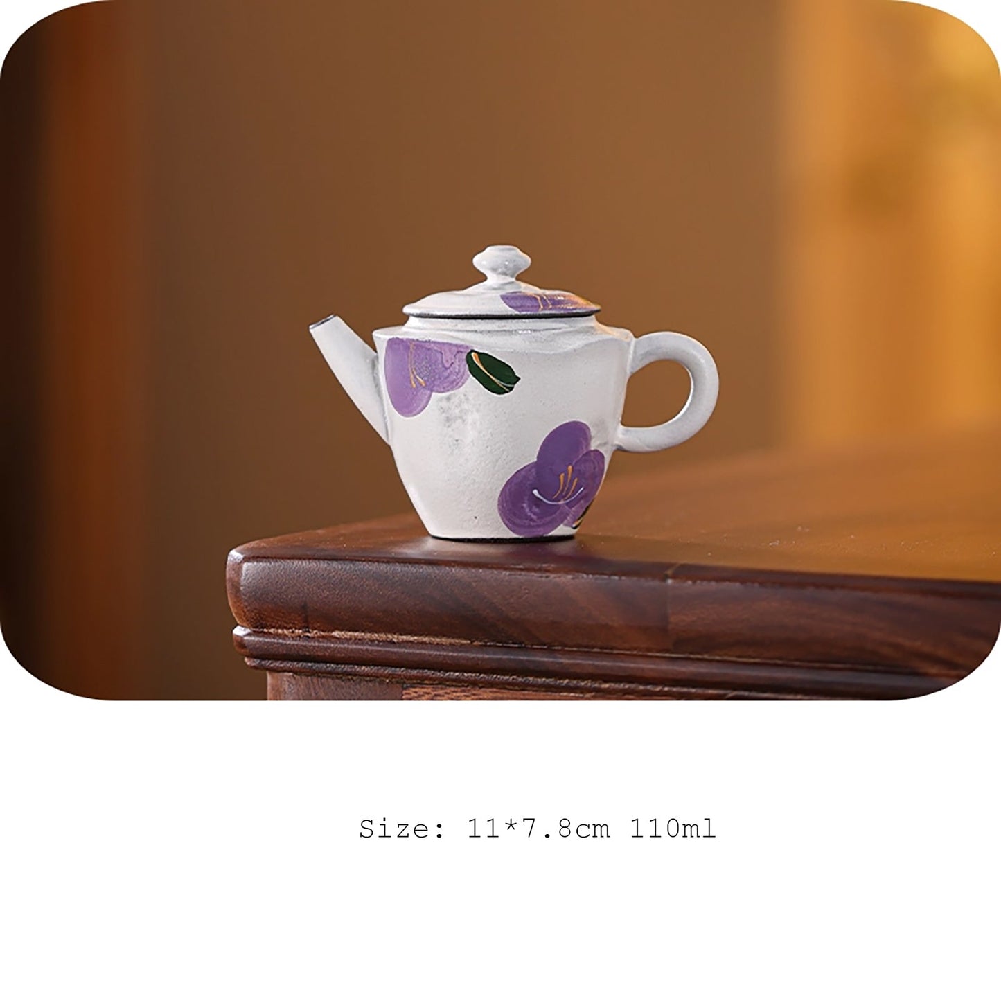 Théières en céramique 110ml fleurs mauves
