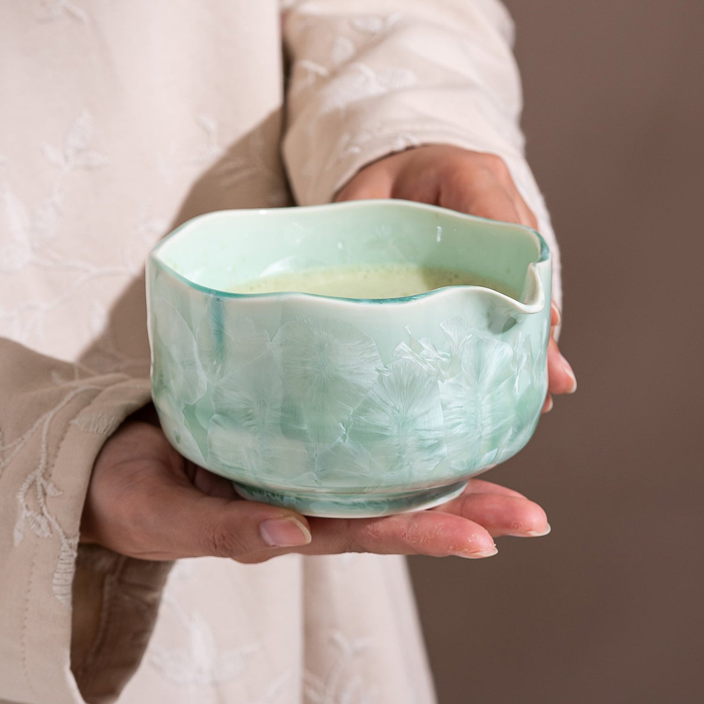 Set Matcha 550ml Bowl Verre Scoop Holder Complet