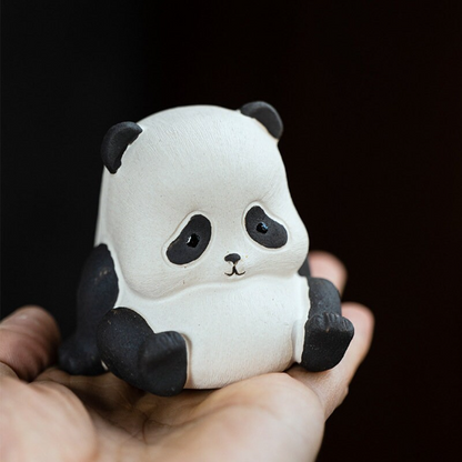 Mascotte de Thé Panda Bambou en Céramique