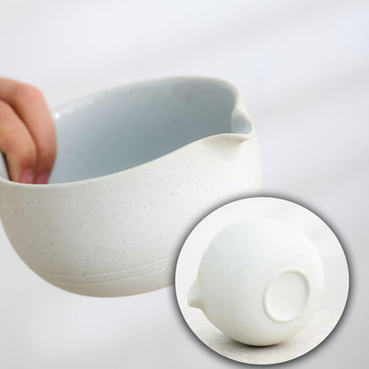 Set de matcha 450ml poterie brute grossière