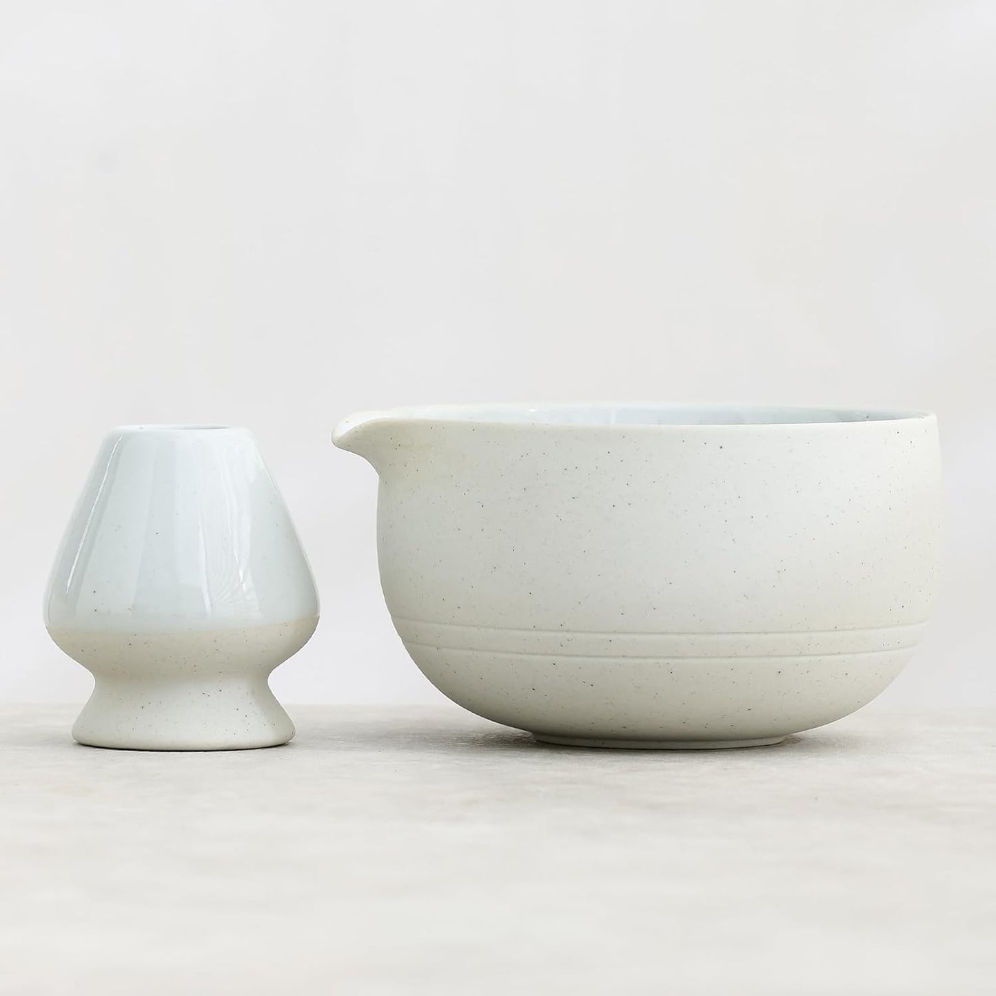 Set de matcha 450ml poterie brute grossière