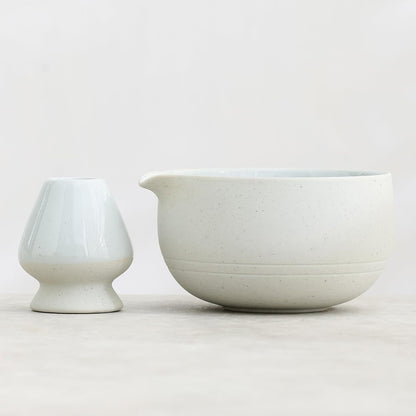 Set de matcha 450ml poterie brute grossière