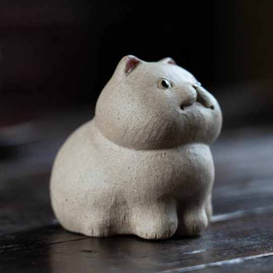 Mascotte de Thé Rhinocéros en Céramique