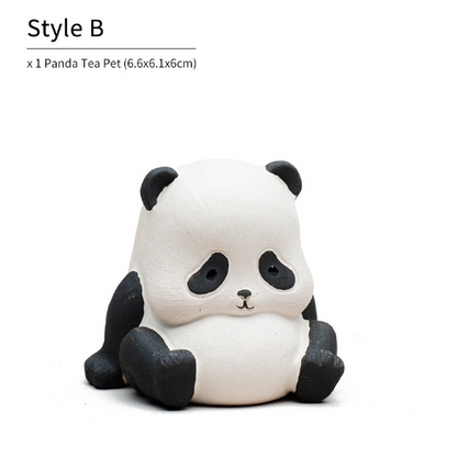 Mascotte de Thé Panda Bambou en Céramique