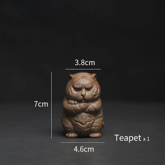 Mascotte de Thé Grue Dansante en Céramique