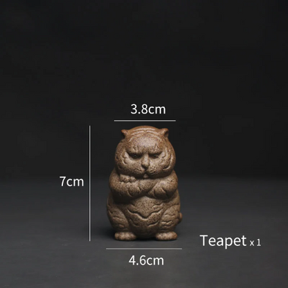Mascotte de Thé Grue Dansante en Céramique