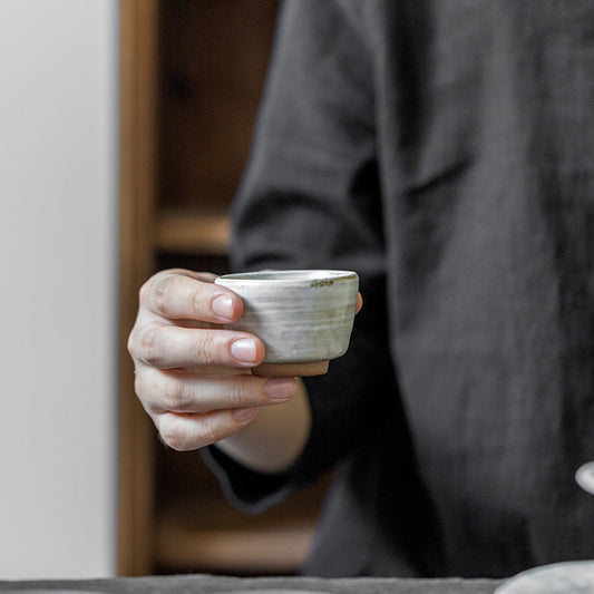 Tasse à thé céramique 50ml Noire Obsidienne