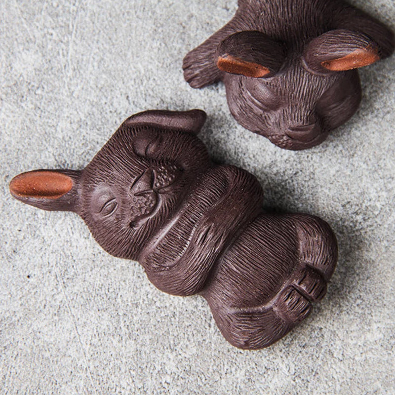 Mascottes de thé lapin en argile