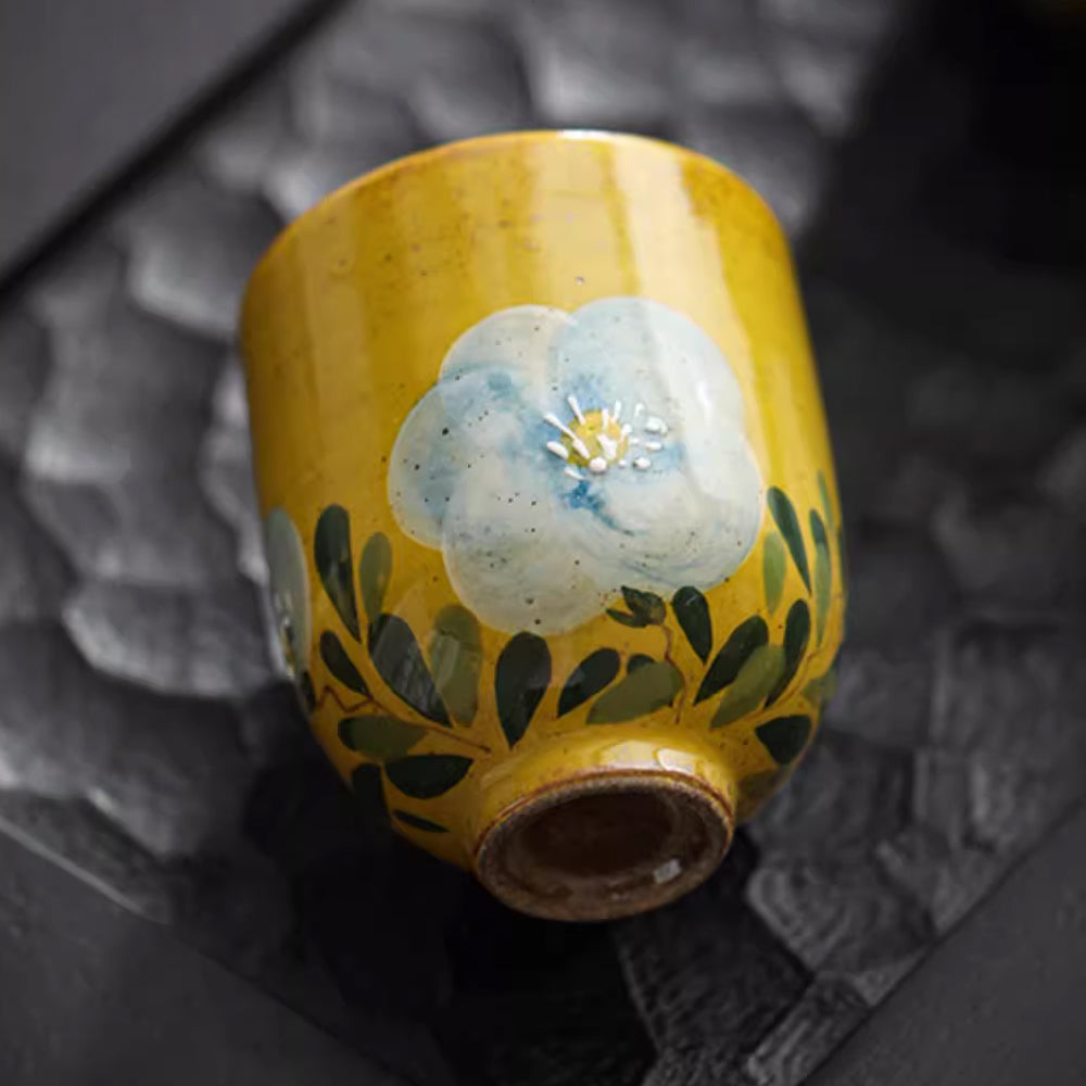 Tasse à thé céramique Camélia Fait Main