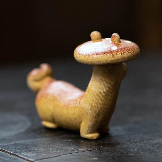 Mascotte de Thé Carpe Bonheur en Argile