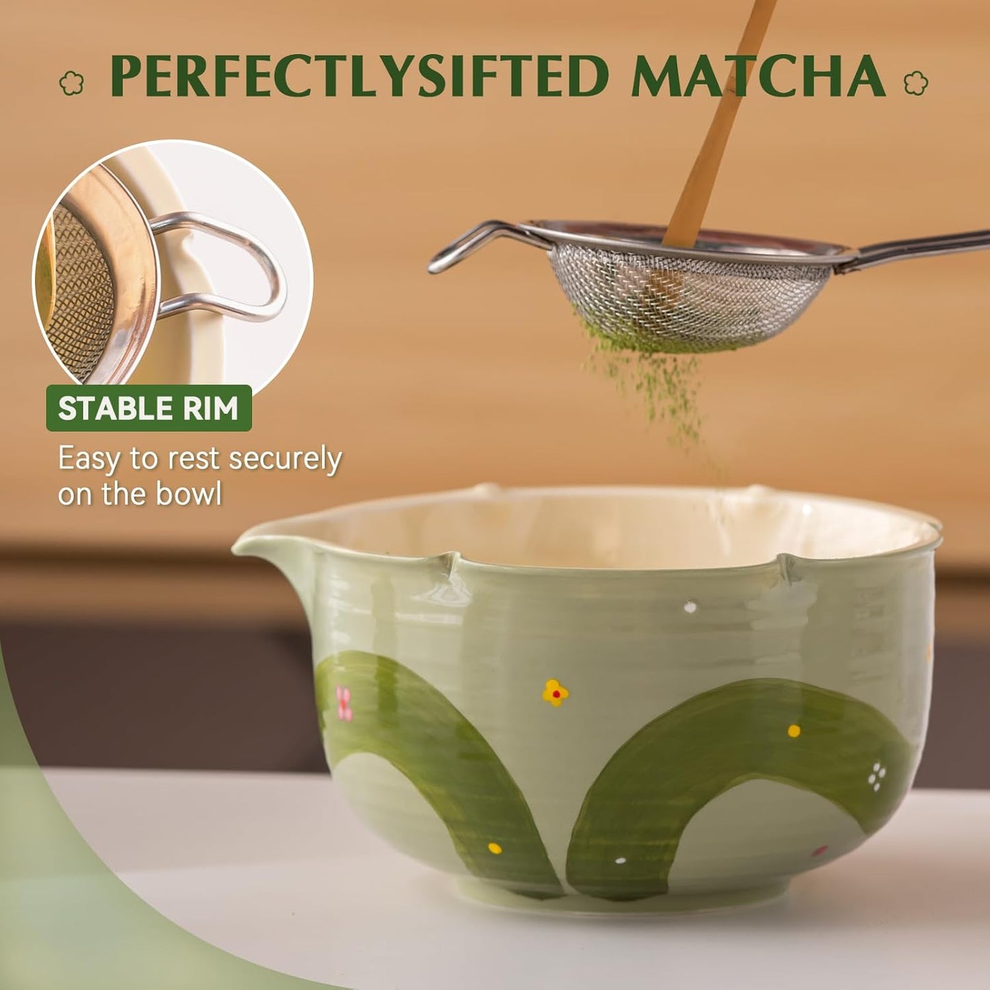 Set Matcha 600ml Grand Bol Céramique Artisan Zen