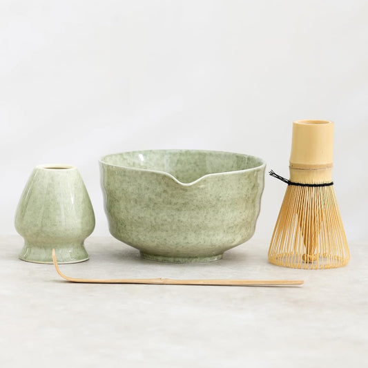 Set Matcha 500ml Nature Glaçure Vert Mousse