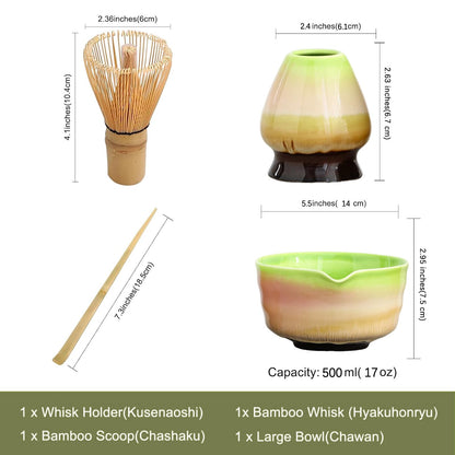 Set Matcha 500ml Cérémonie Jade Vert Naturel