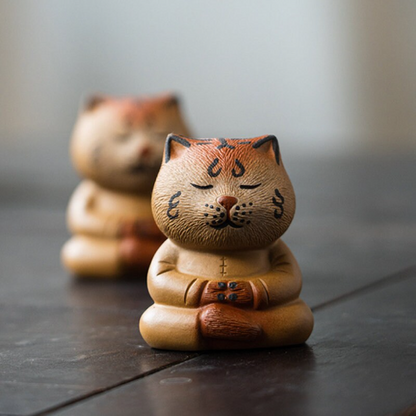 Mascotte de Thé Tigre Rugissant en Argile