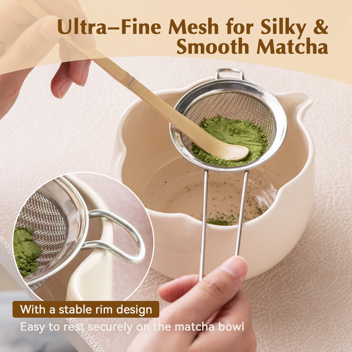 Set Matcha 500ml Pétale Sculpté Fouet Bambou Zen