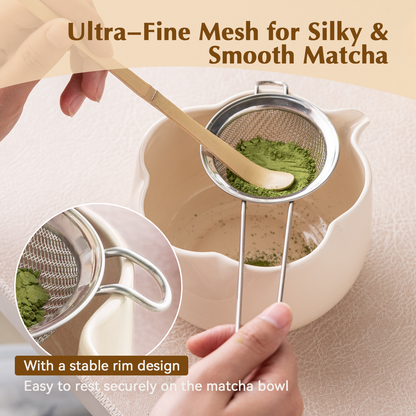 Set Matcha 500ml Pétale Sculpté Fouet Bambou Zen