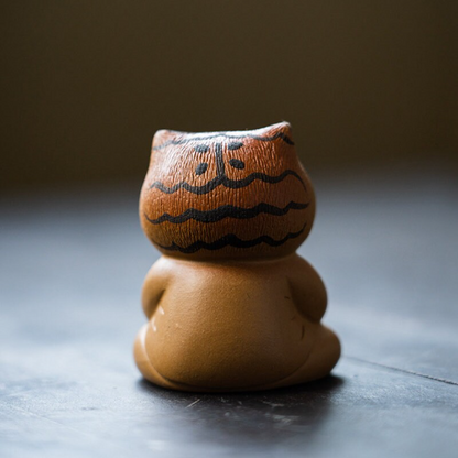 Mascotte de Thé Tigre Rugissant en Argile