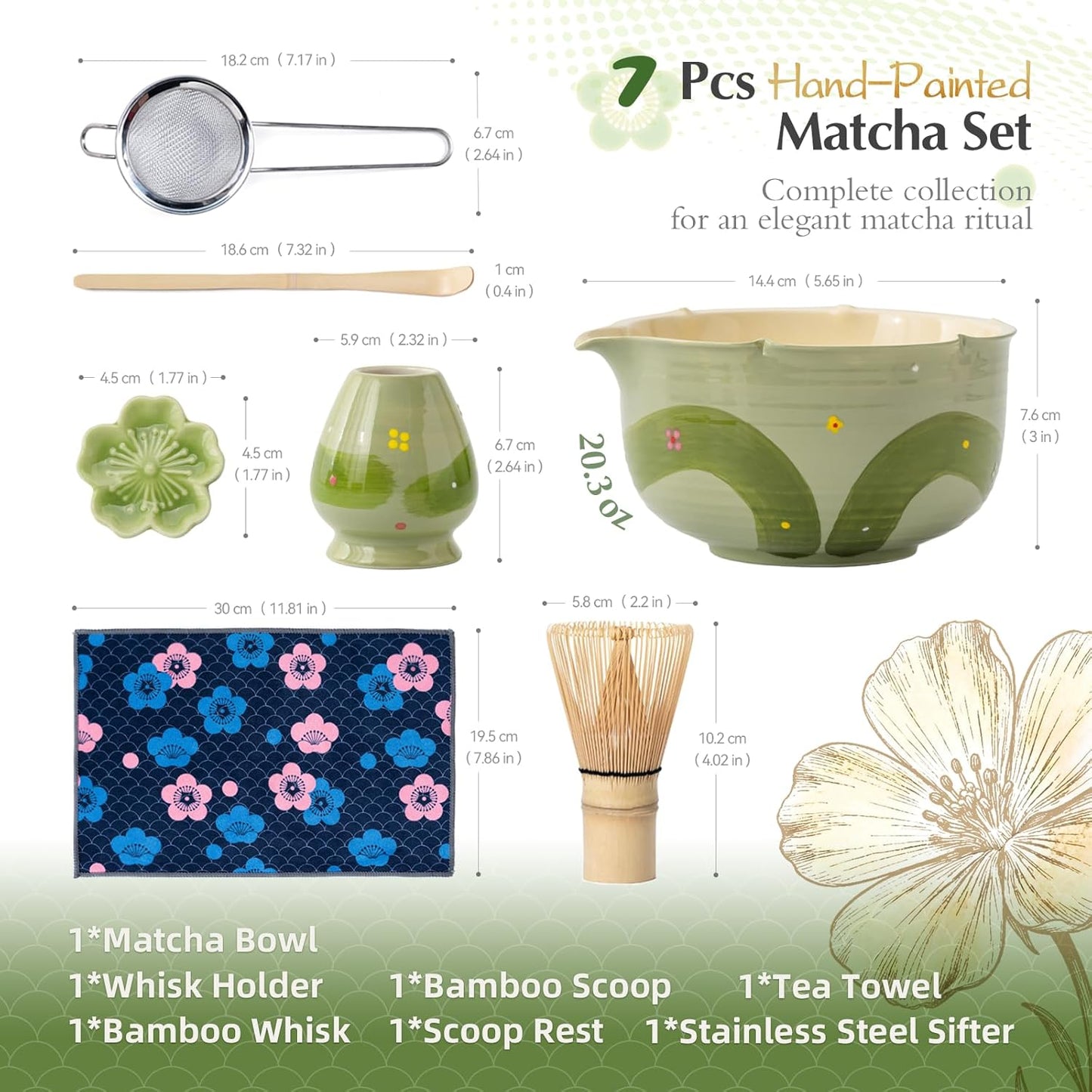 Set Matcha 600ml Grand Bol Céramique Artisan Zen