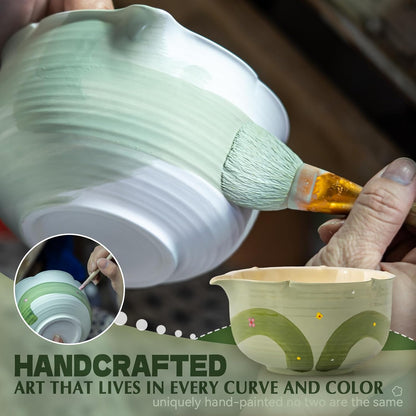 Set Matcha 600ml Grand Bol Céramique Artisan Zen