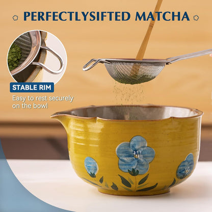 Set Matcha 600ml Glaçure Texturée Bol Rustique