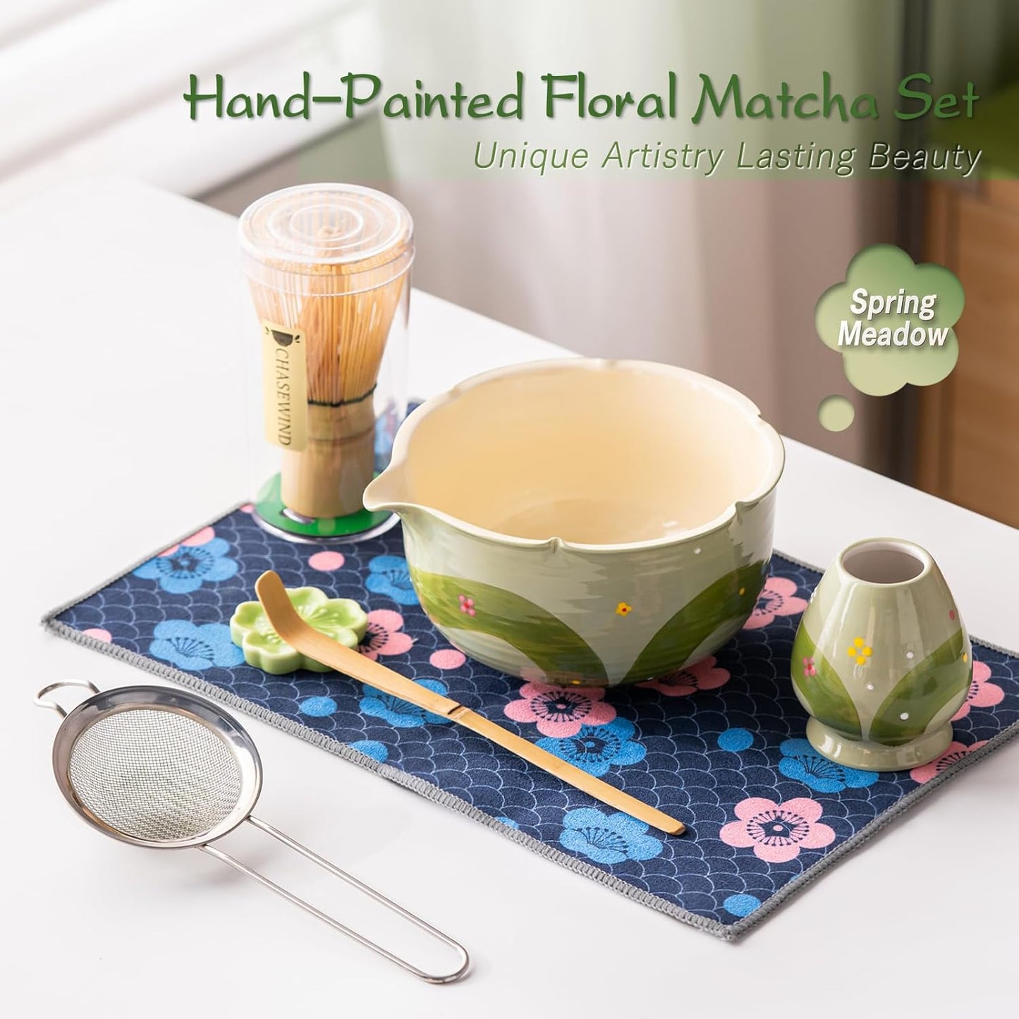 Set Matcha 600ml Grand Bol Céramique Artisan Zen