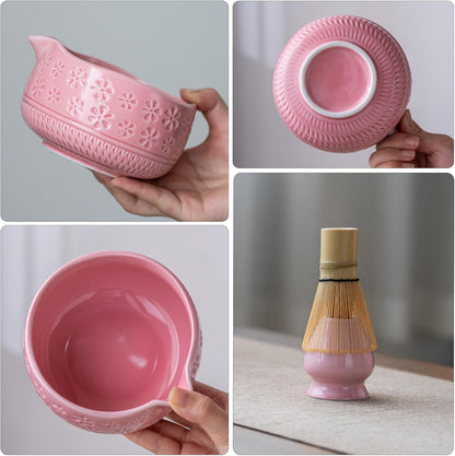 Set Matcha Sakura Rose Pétale Cerisier Bowl