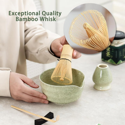 Set Matcha 500ml Nature Glaçure Vert Mousse