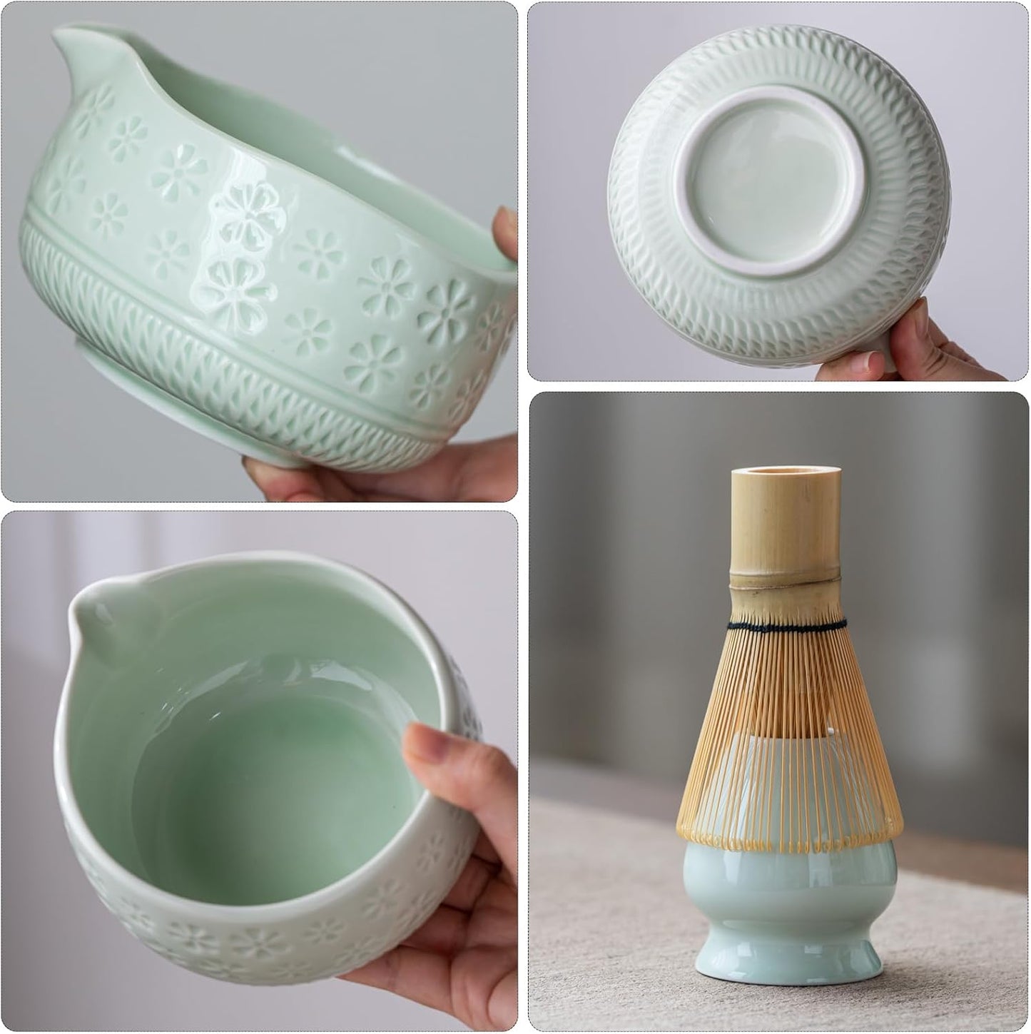 Set Matcha Sakura Menthe Vague Fleur Cerisier