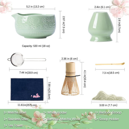 Set de Matcha sakura vert