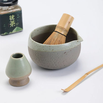 Set Matcha 550ml Bol Verre Borosilicate Naturel