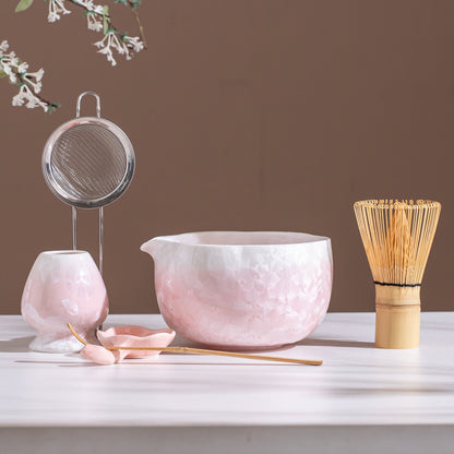 Set Matcha 700ml Rose Cristallisé Bol Unique