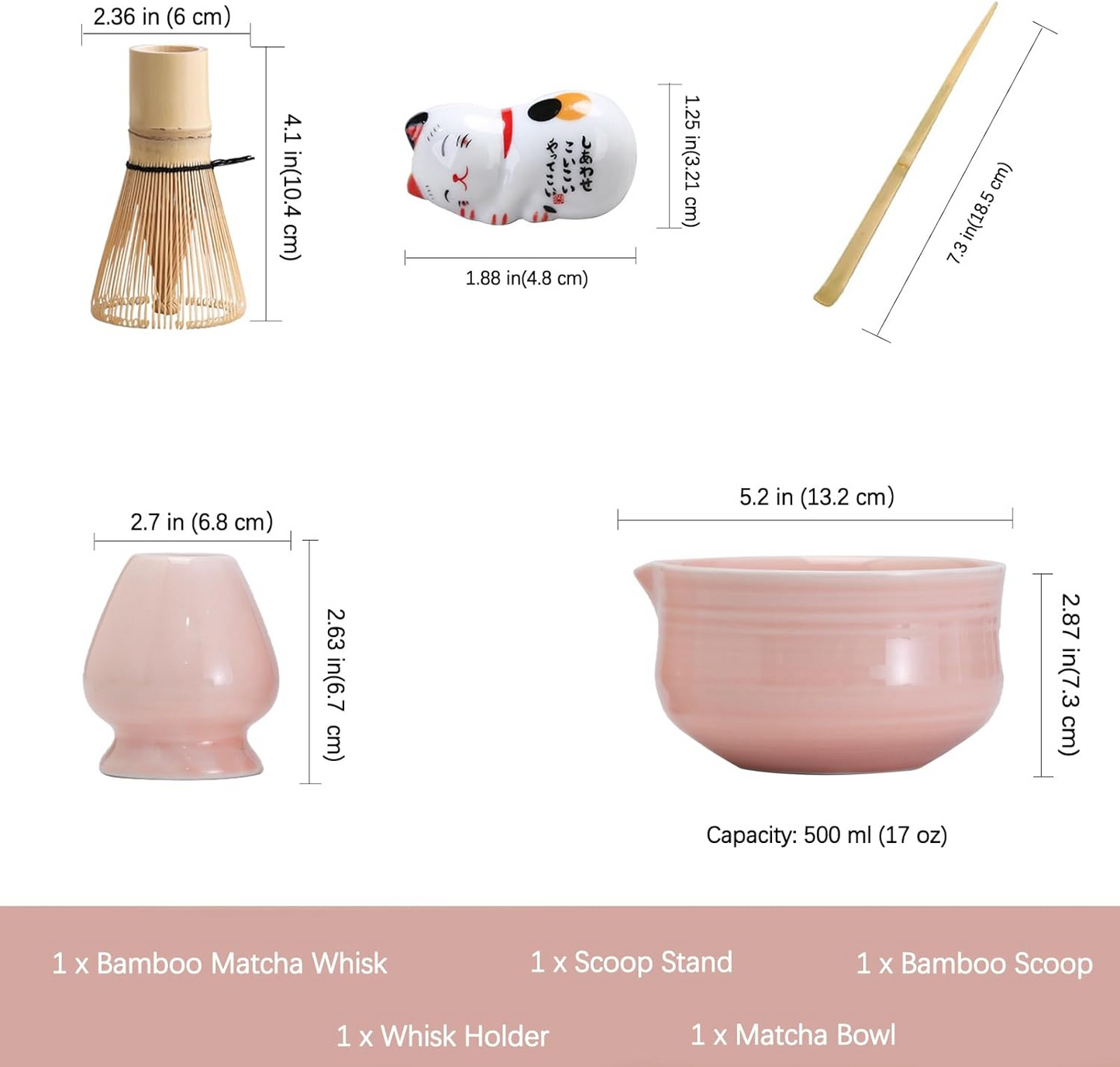 Set Matcha 500ml Glaçure Lisse Intérieur Émaillé