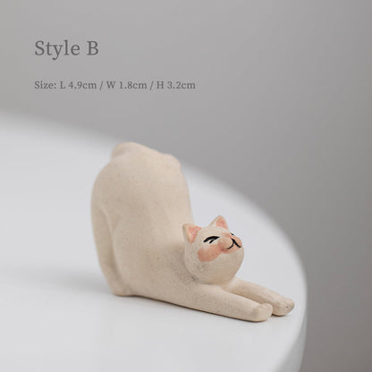 Mascottes de thé chat stretch orange
