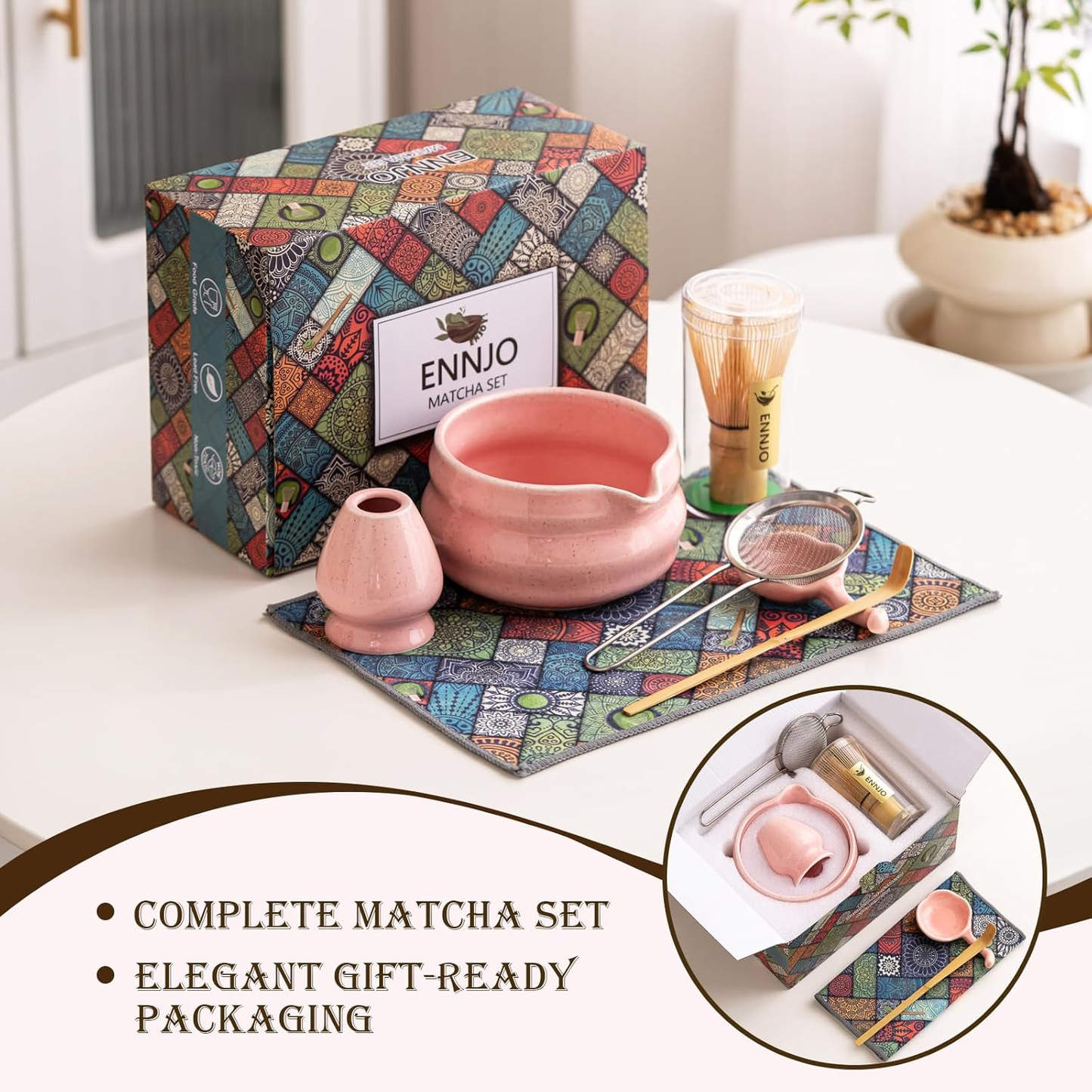 Set Matcha 500ml Sakura Fleurs Cerisier Rose