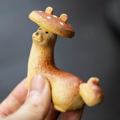 Mascotte de Thé Carpe Bonheur en Argile