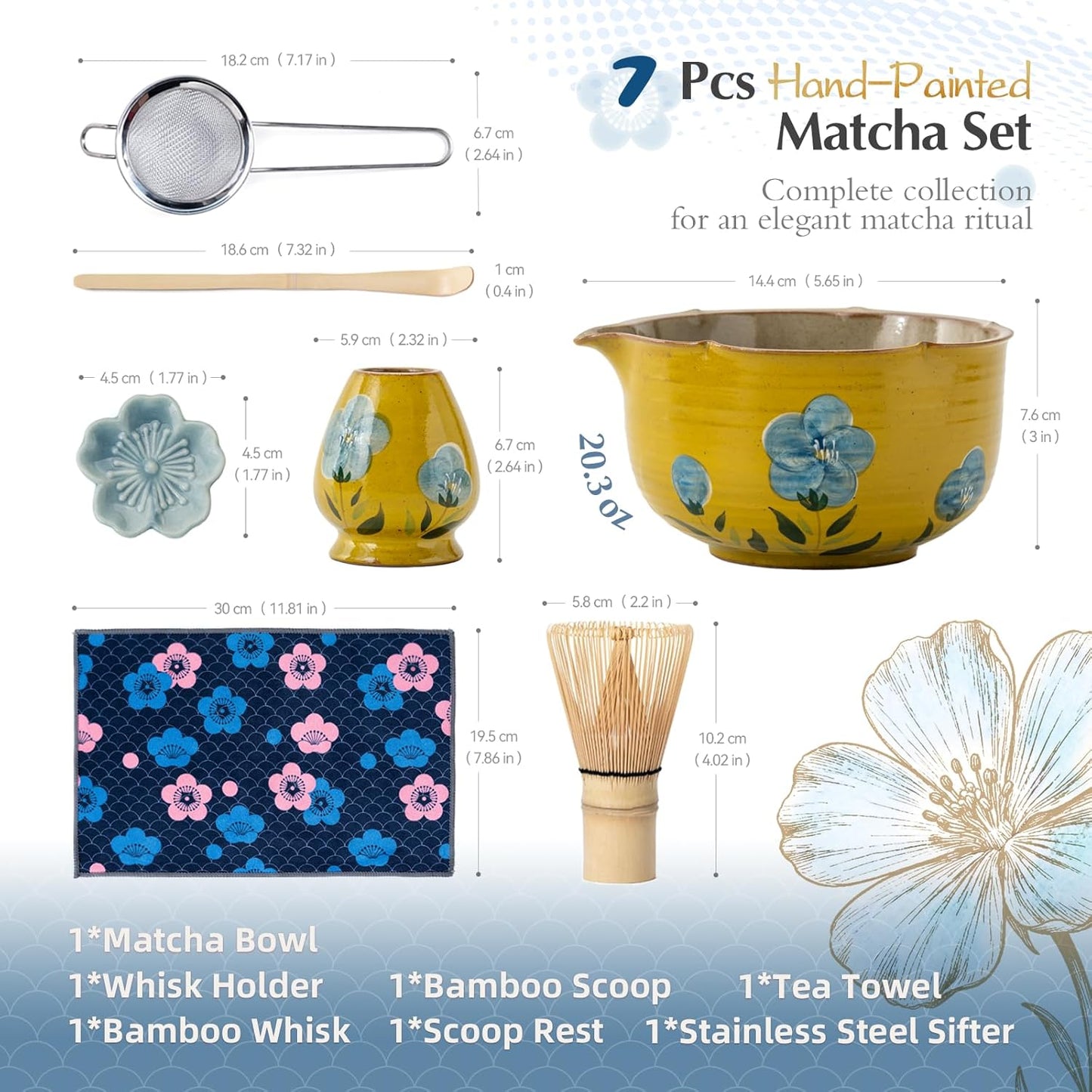 Set Matcha 600ml Glaçure Texturée Bol Rustique