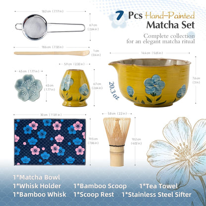 Set Matcha 600ml Glaçure Texturée Bol Rustique