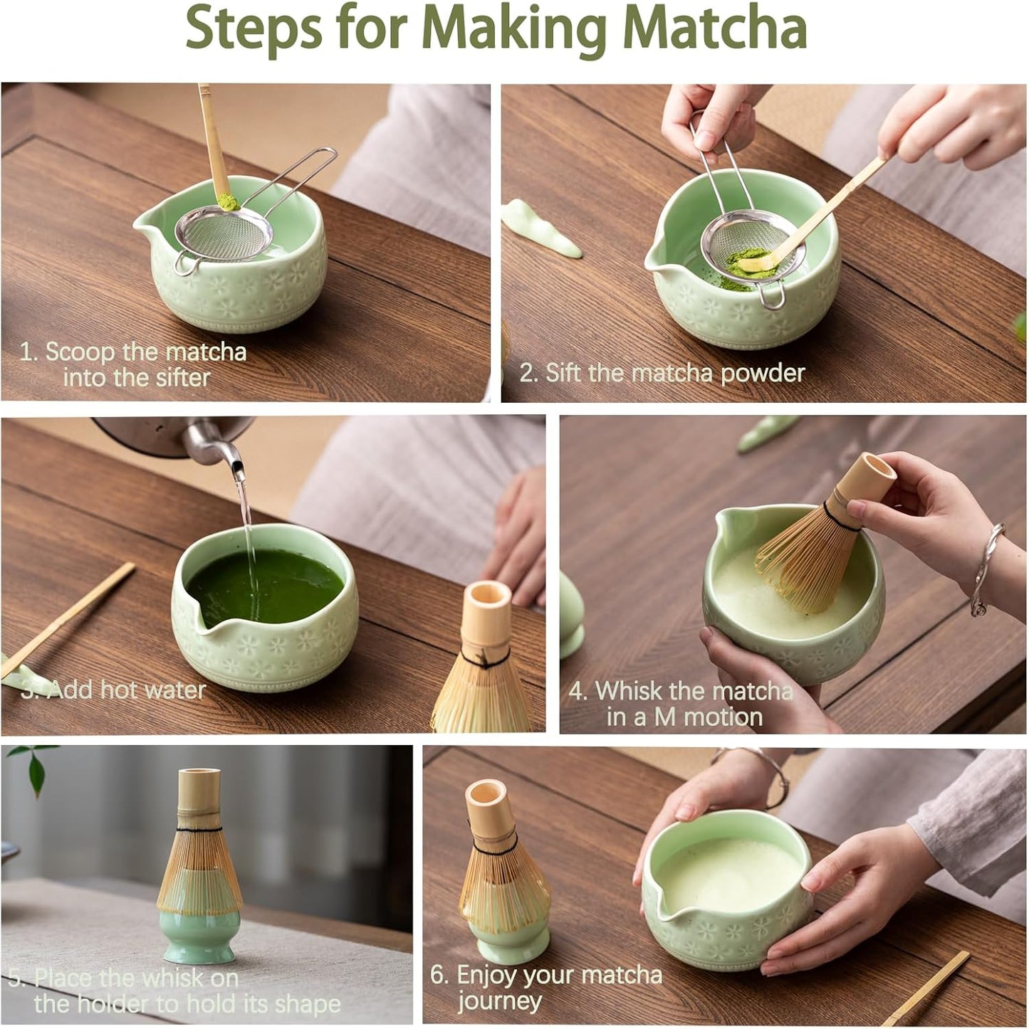 Set de Matcha sakura vert