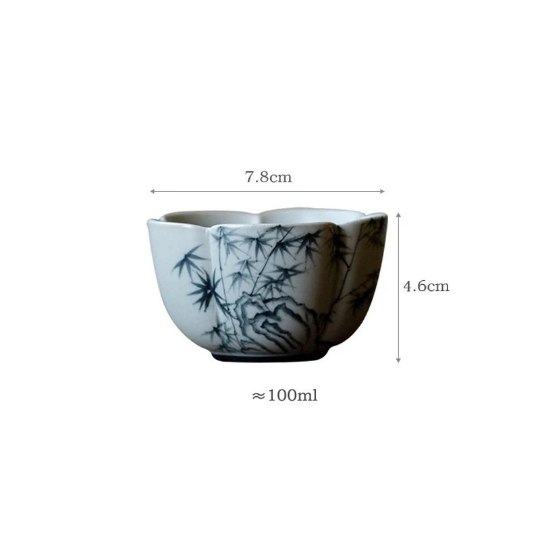 Tasse à thé céramique 100ml Bleue
